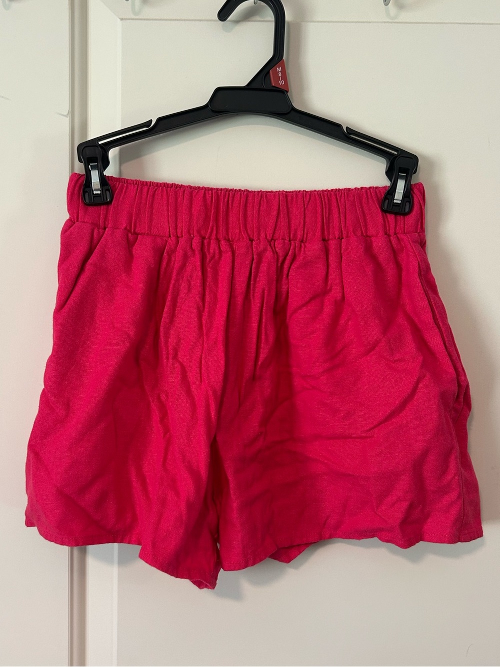 Pink Linen Shorts
